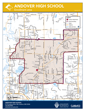 Andover HS enrollment area map 